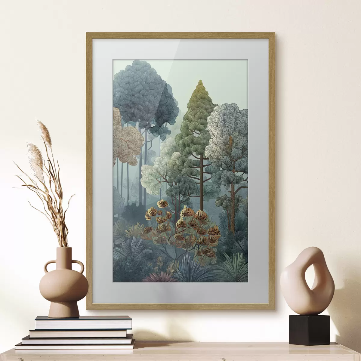 Poster Vielfalt der Pflanzen im Wald f47106