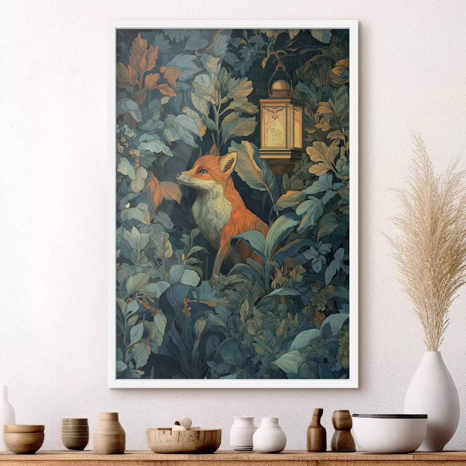 Fototapete Süßer Fuchs im Gebüsch f47107