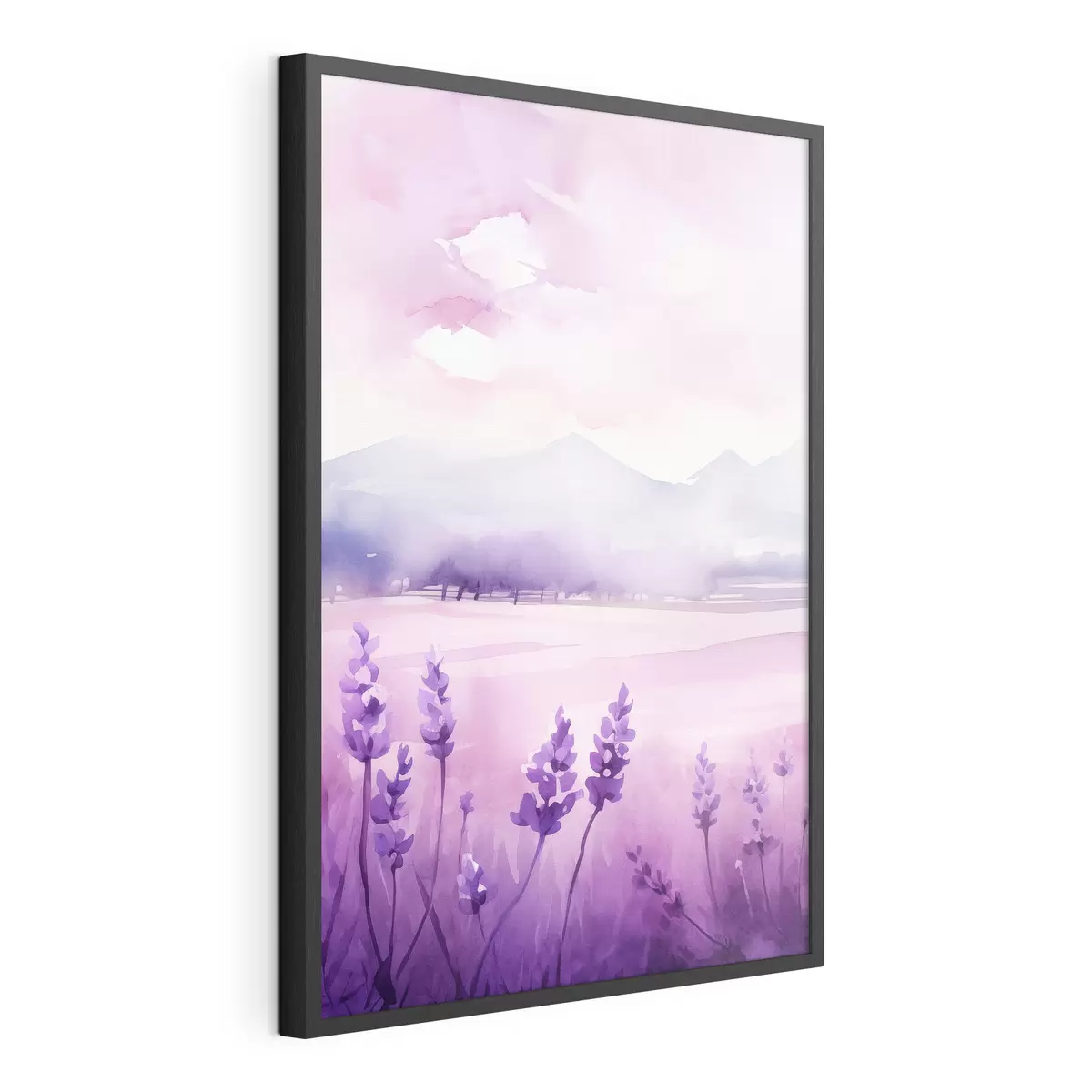 Poster Lavendelblüten, Aquarellimitation f47108