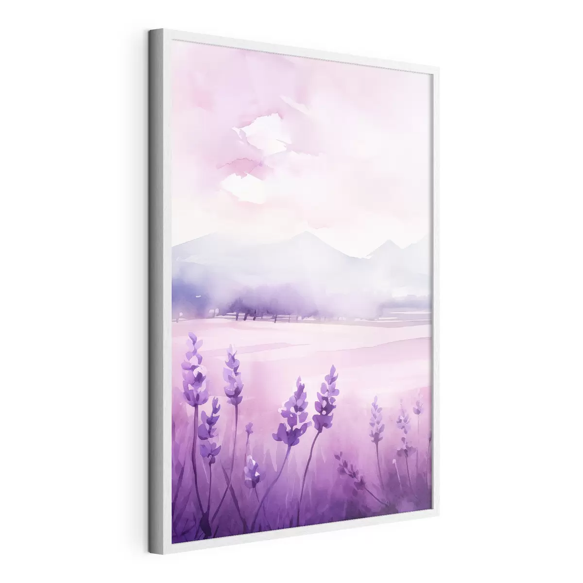 Poster Lavendelblüten, Aquarellimitation f47108