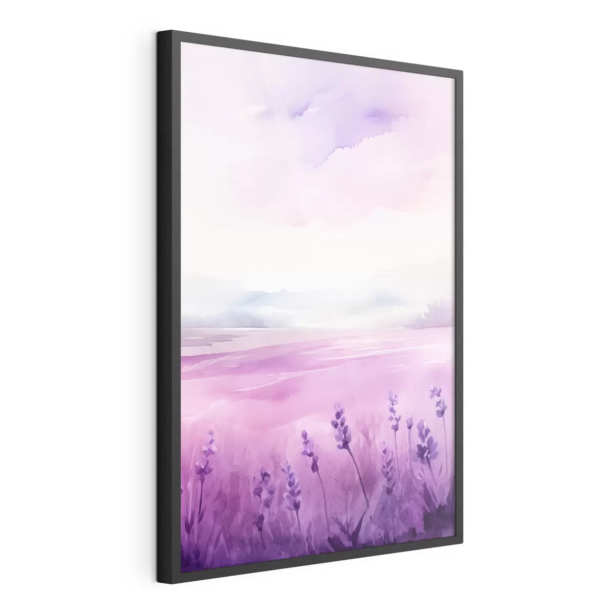 Poster Lavendelfeld, Aquarellimitation f47109