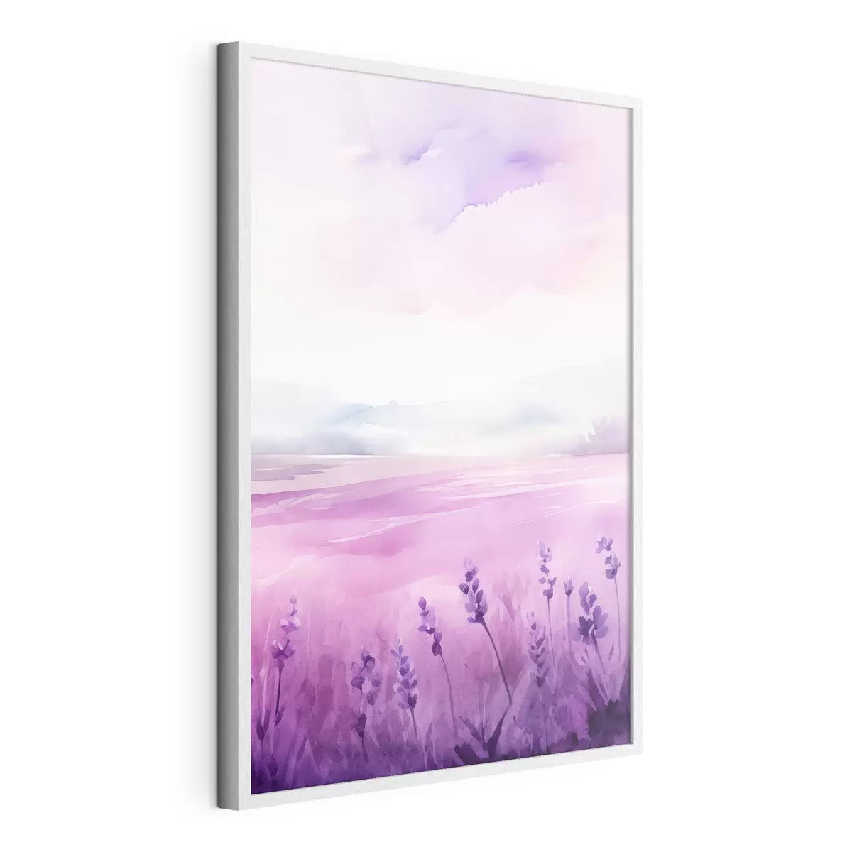 Poster Lavendelfeld, Aquarellimitation f47109