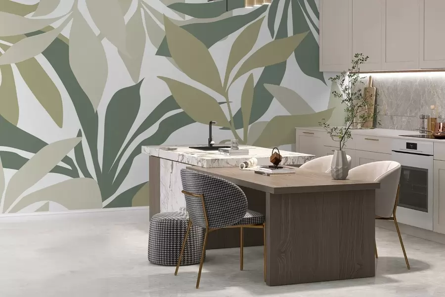 Fototapete Abstraktes Blattwerk w05136v1