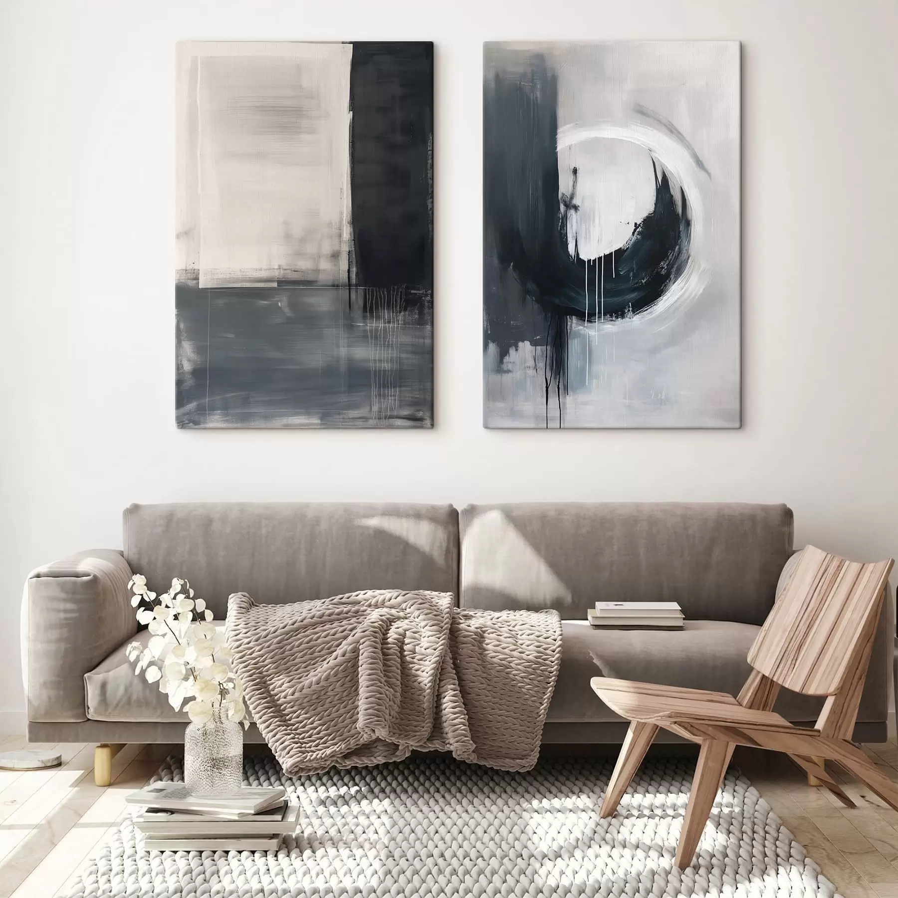 Fototapete Abstrakte Komposition in Schwarz-Weiß-Tönen m01217