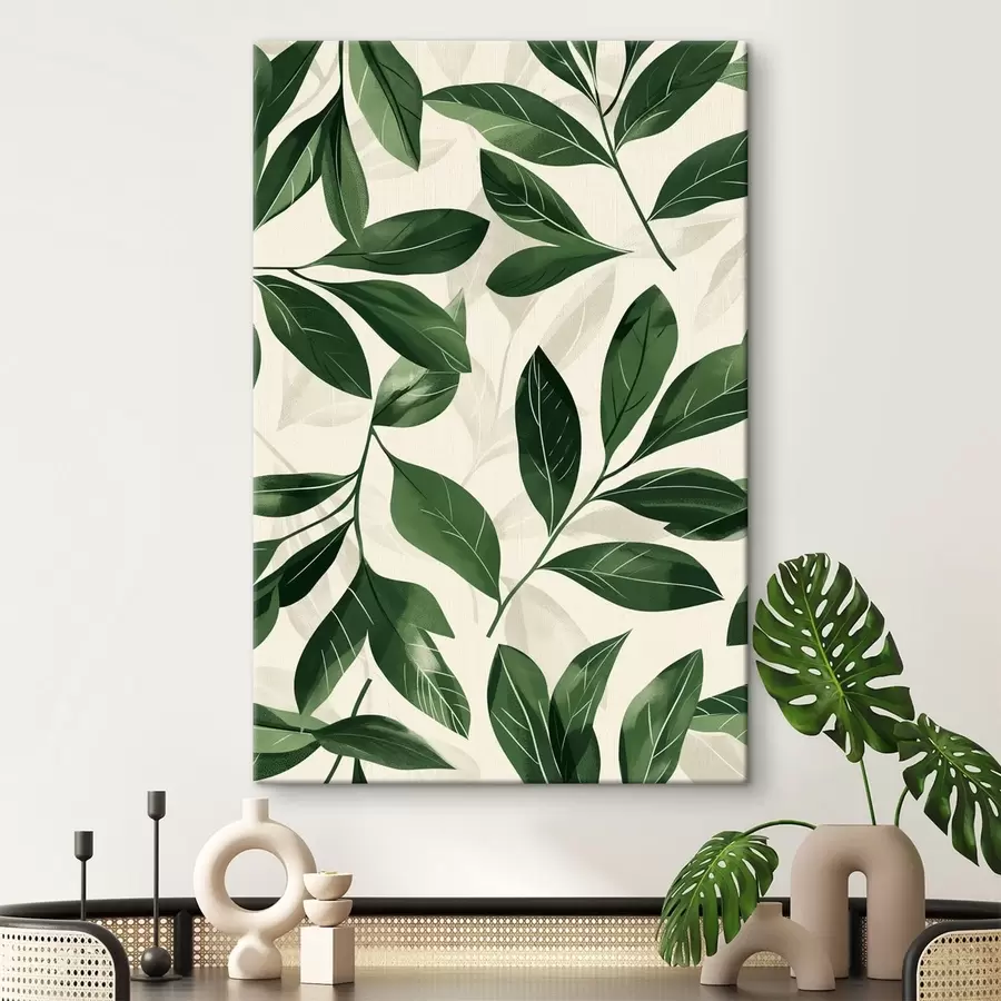 Fototapete Babok und Palmblätter s47457