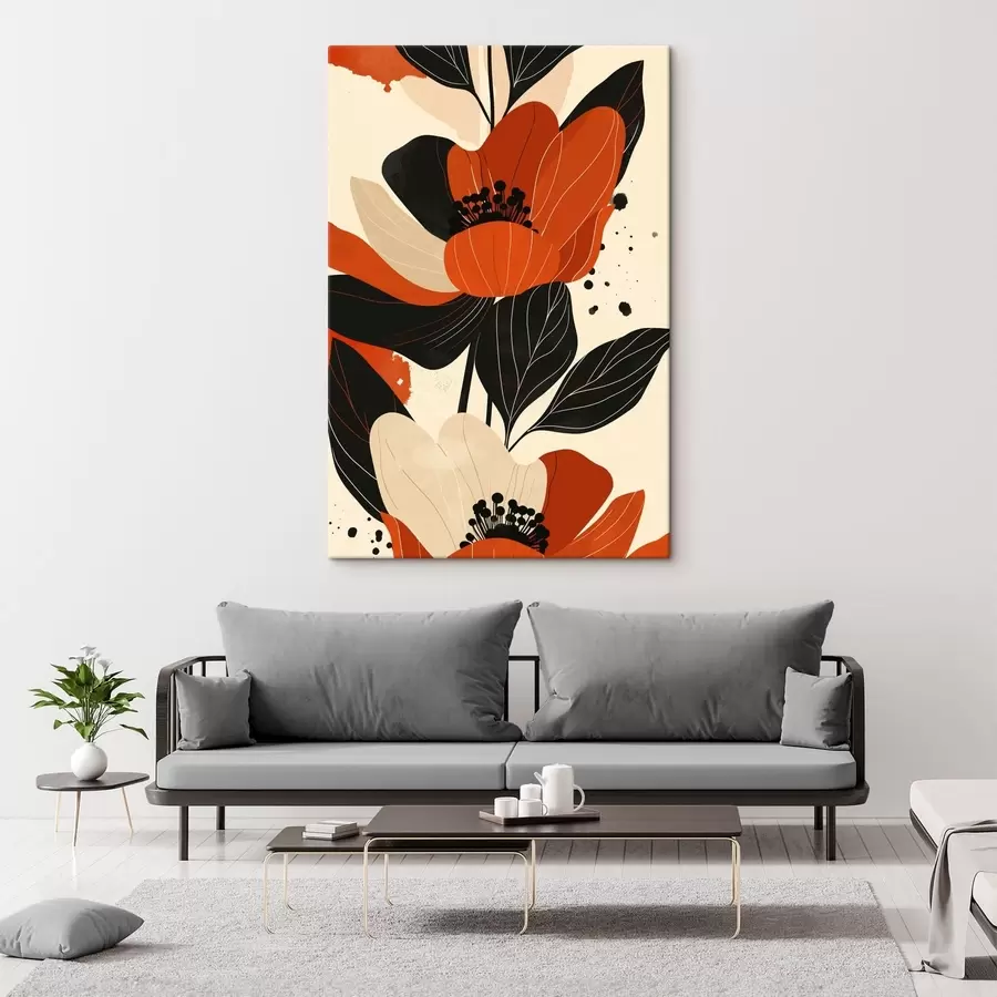 Fototapete Große bunte Blumen s47468