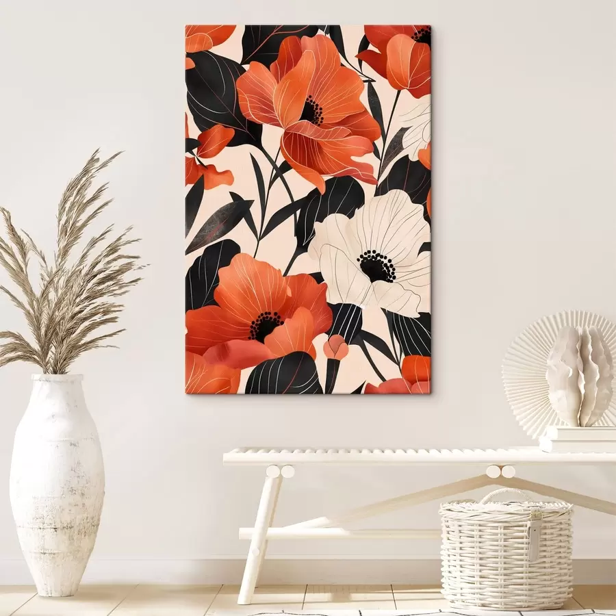 Fototapete Große bunte Blumen s47469