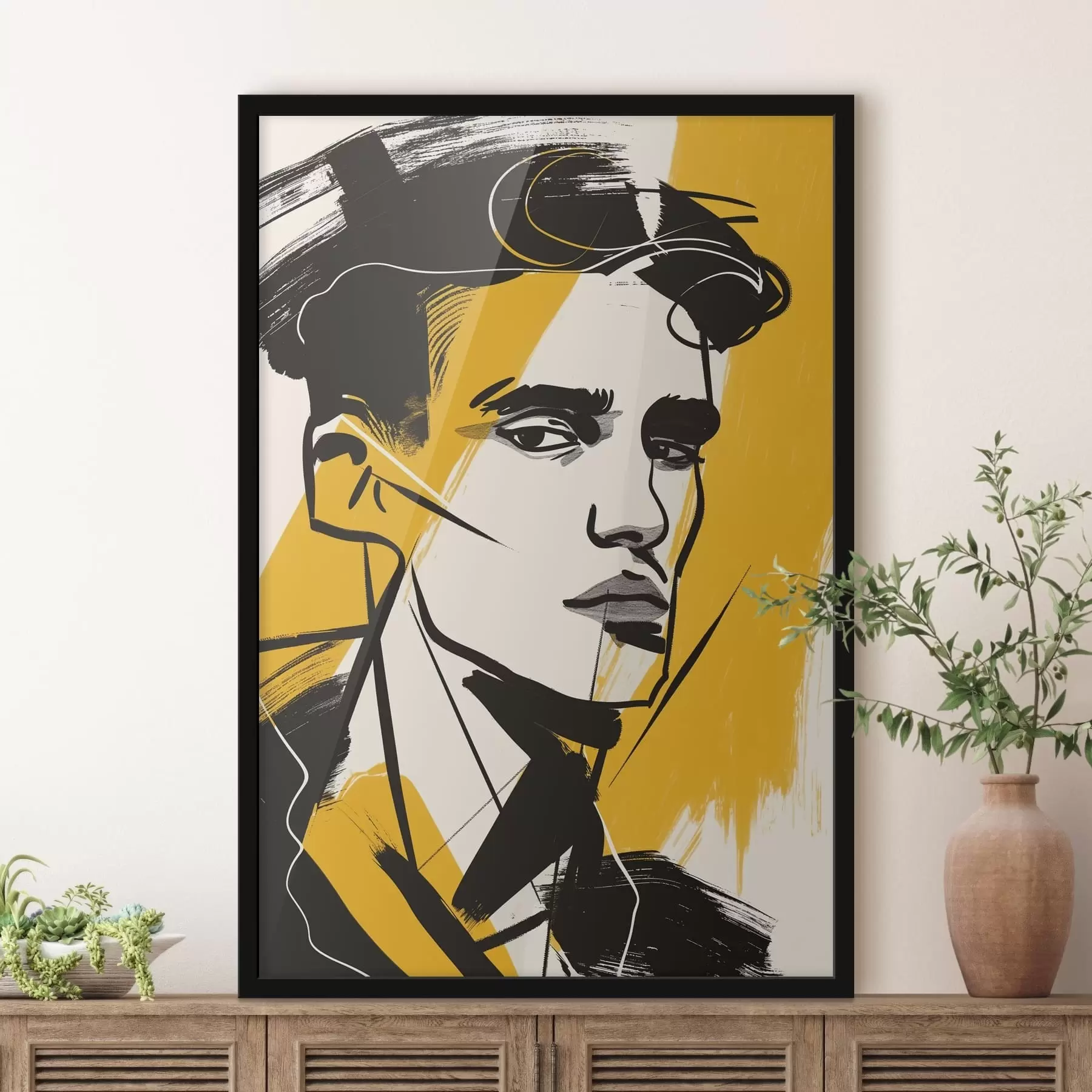 Fototapete Mann in Graffiti f47467