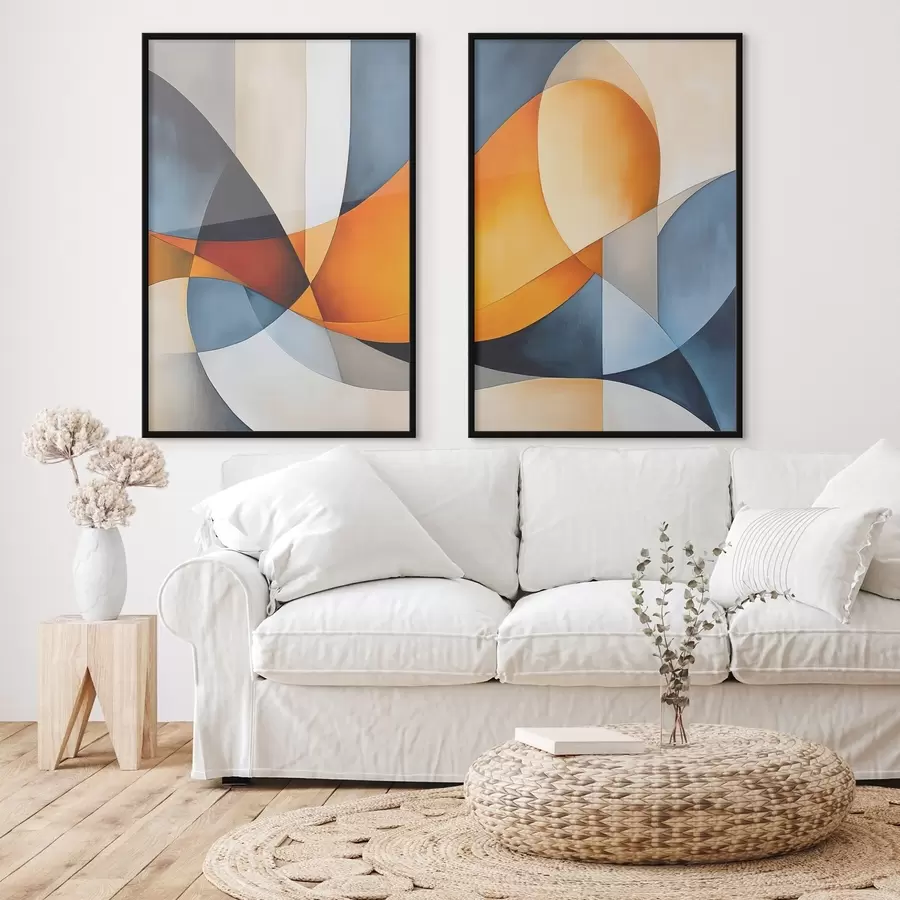 Fototapete Abstraktion mit geometrischen Formen d00540
