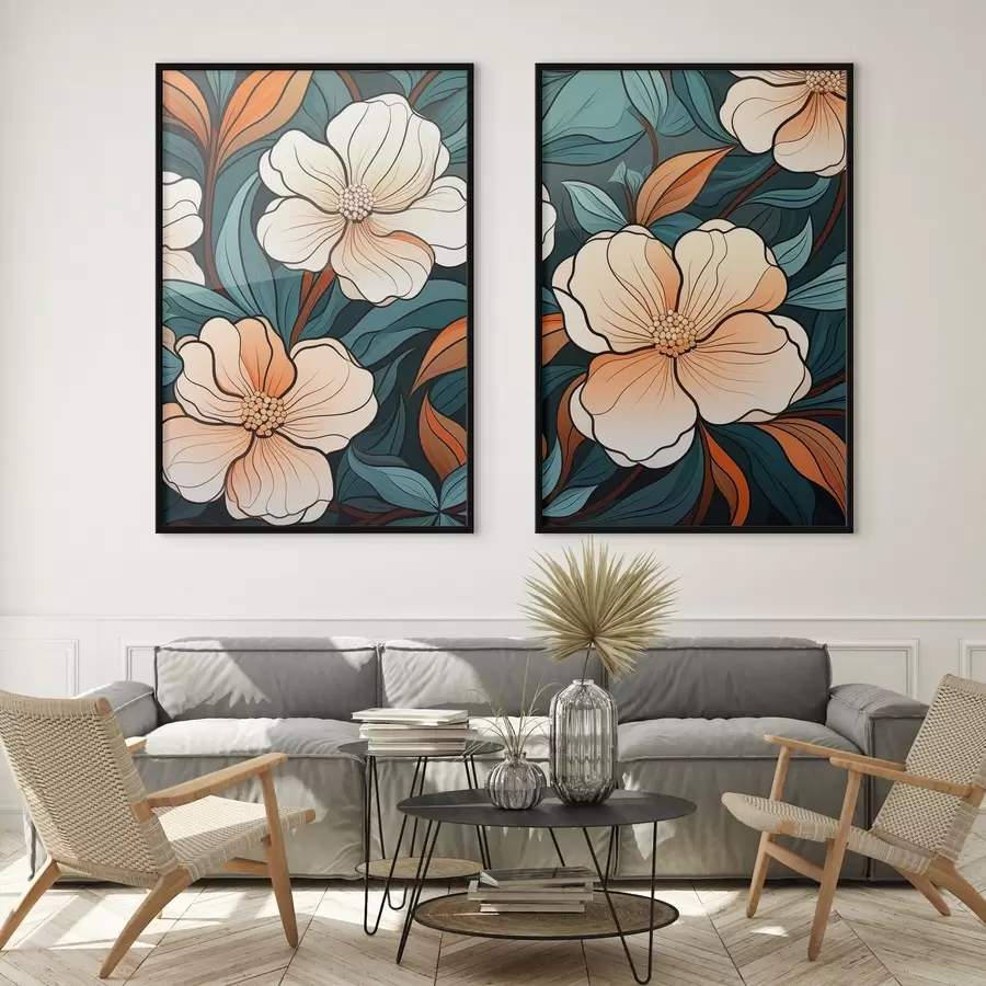 Fototapete Bunte Blumen d00554