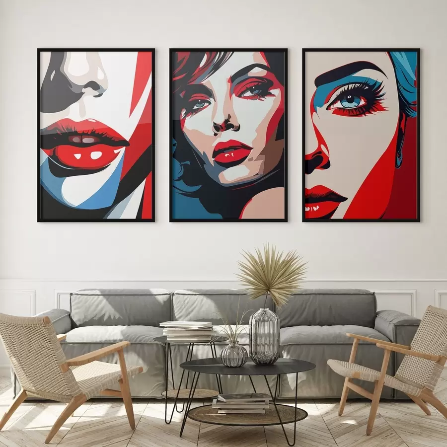 Fototapete Bunte Gesichter d00558