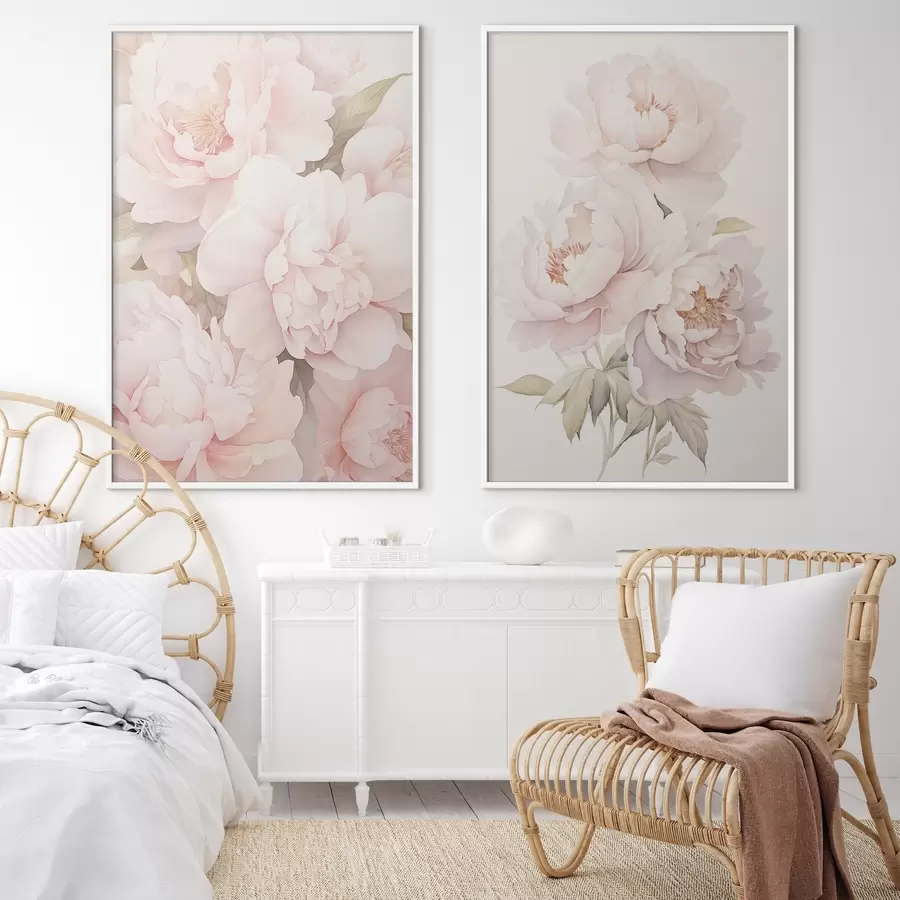 Fototapete Zarte Pfingstrosen d00559