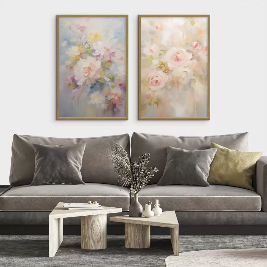 Fototapete Blumen Nachahmung Malerei d00563