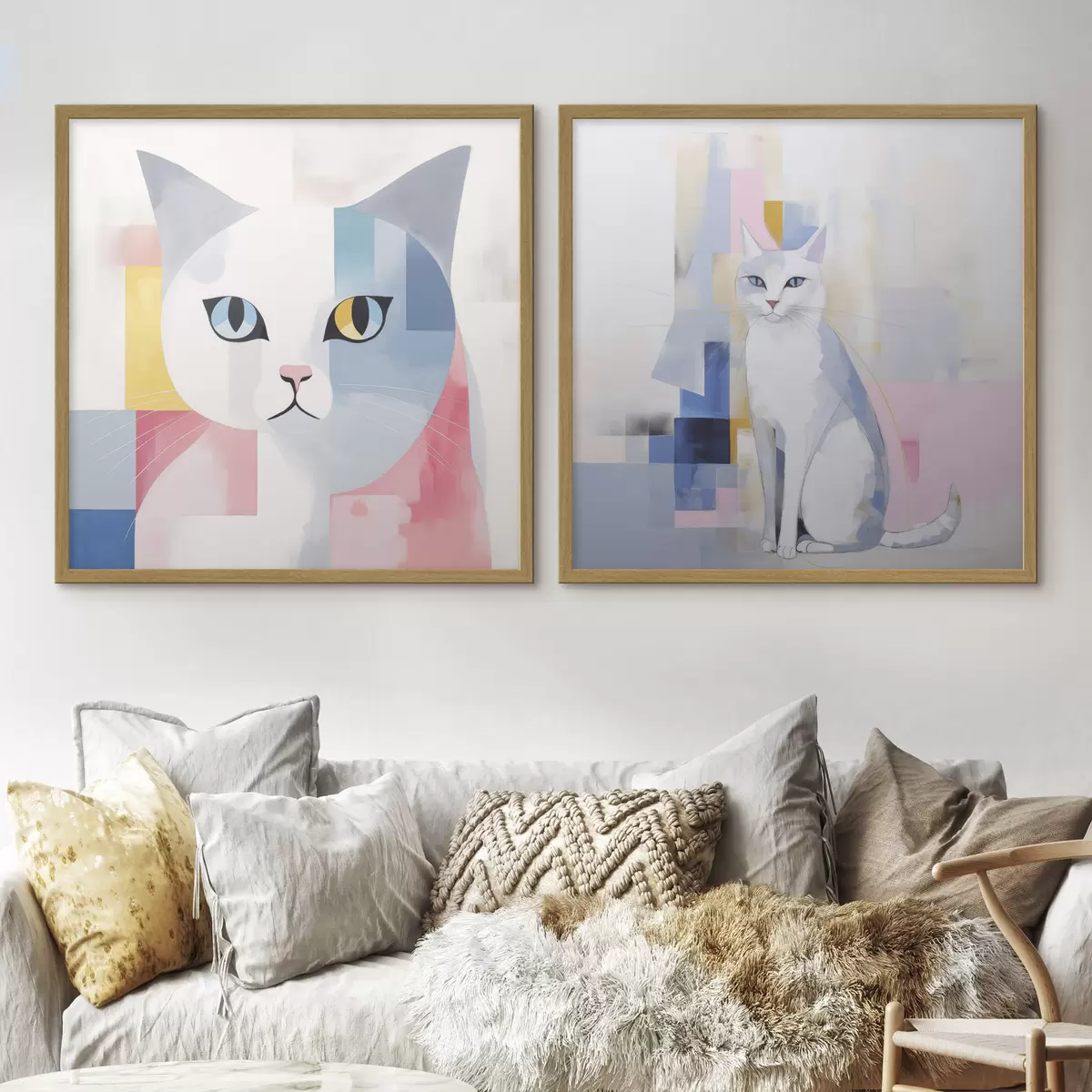 Poster Abstrakte Katze d00592