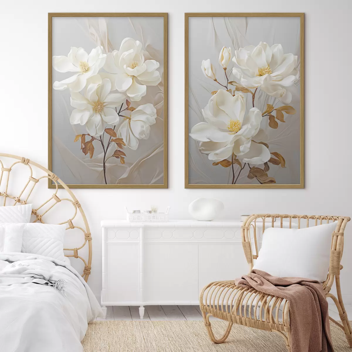 Poster Zarte abstrakte Blumen d00611
