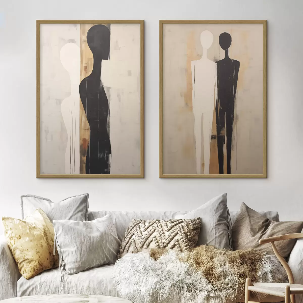 Poster Silhouetten von zwei Figuren d00620
