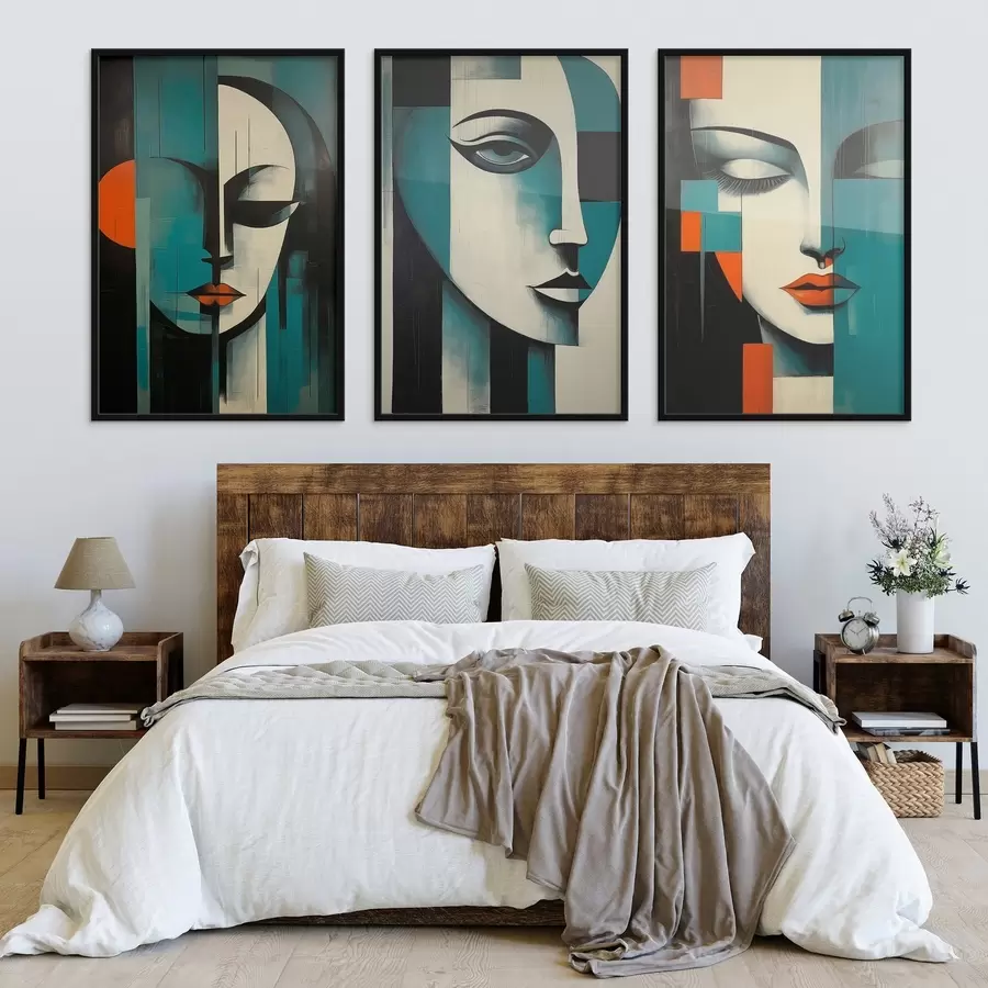 Fototapete Abstrakte Frauenporträts d00621