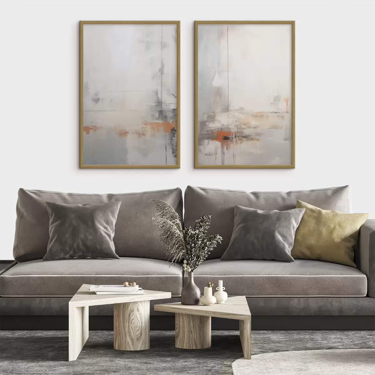 Poster Moderne Abstraktion mit Nachahmung einer abgenutzten Textur d00623