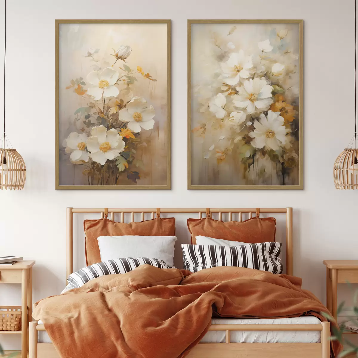 Poster Wildblumen: dekorative Komposition mit verschwommenen Farben d00635