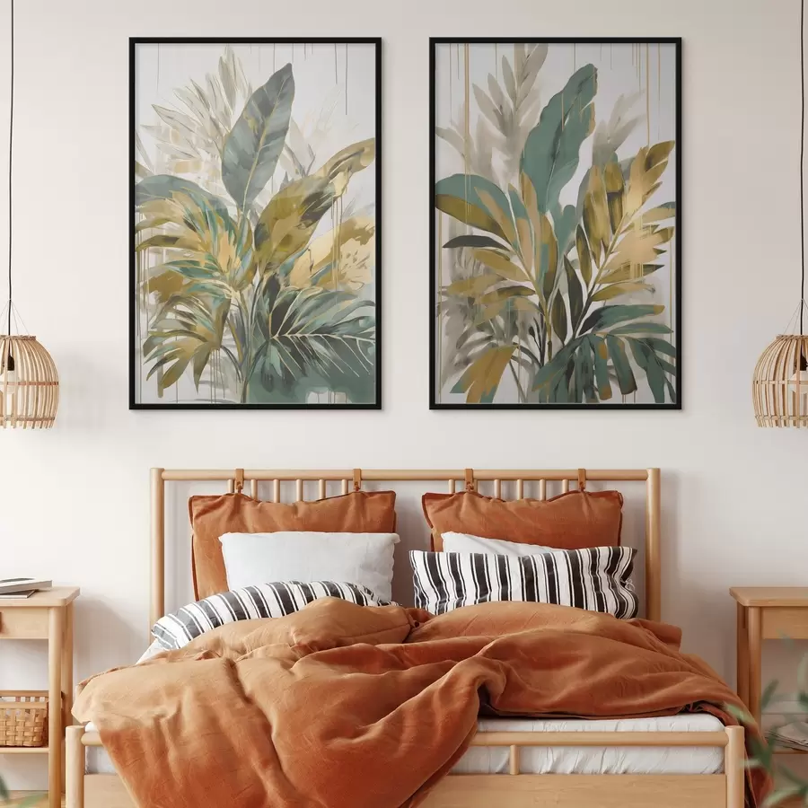 Fototapete Abstrakte tropische Blätter d00671