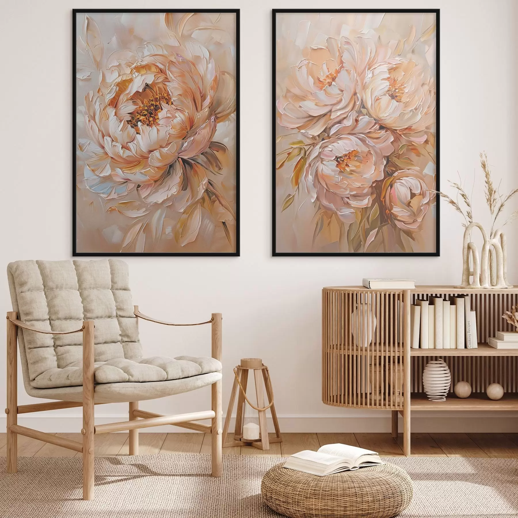 Fototapete Zarte abstrakte Pfingstrosen d00673