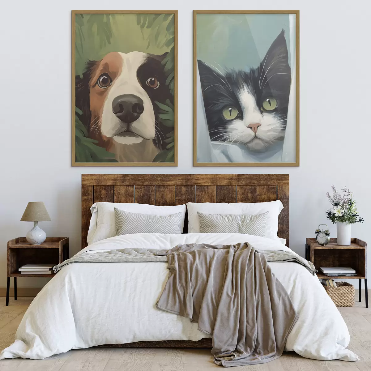 Poster Hund und Katze d00677