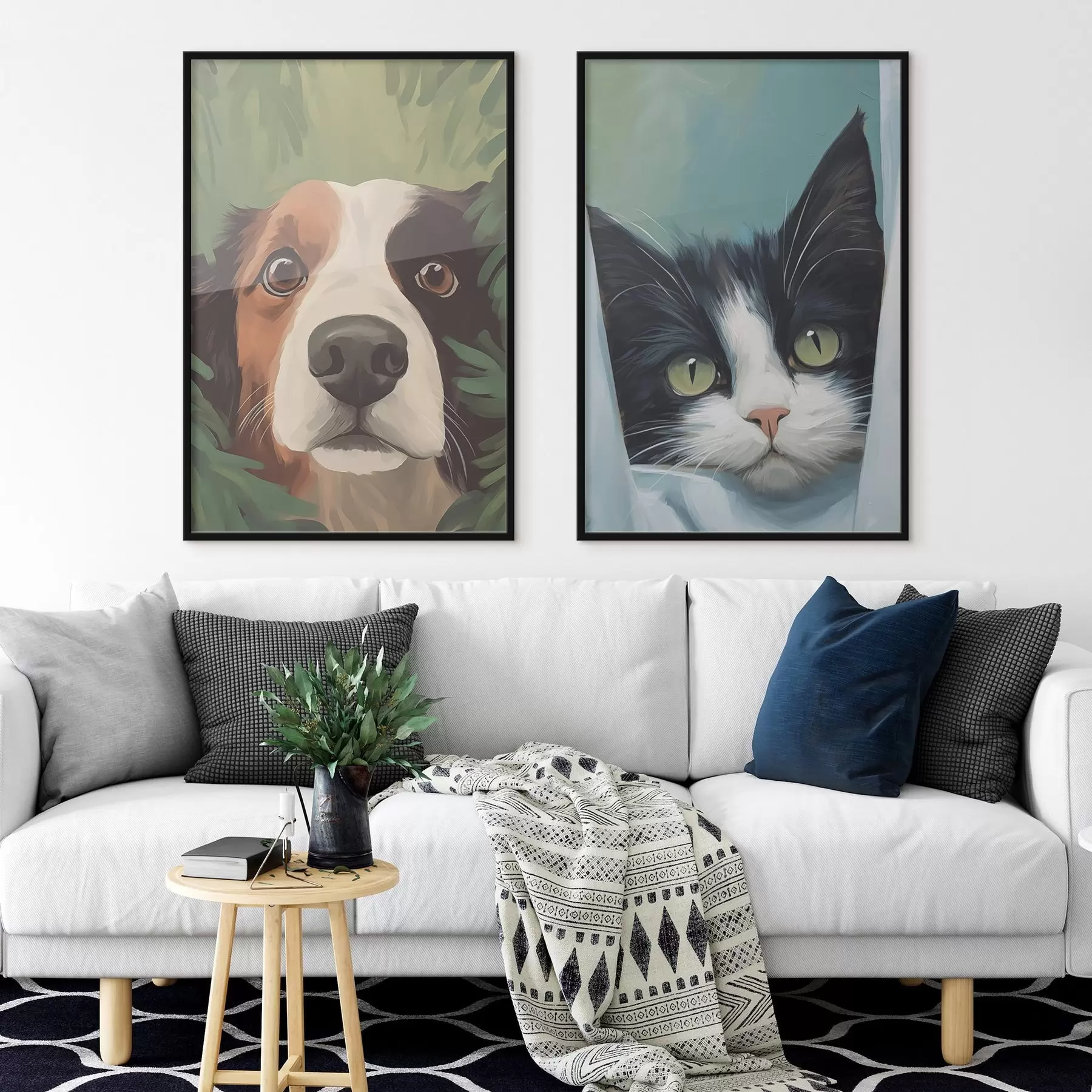 Fototapete Hund und Katze d00677