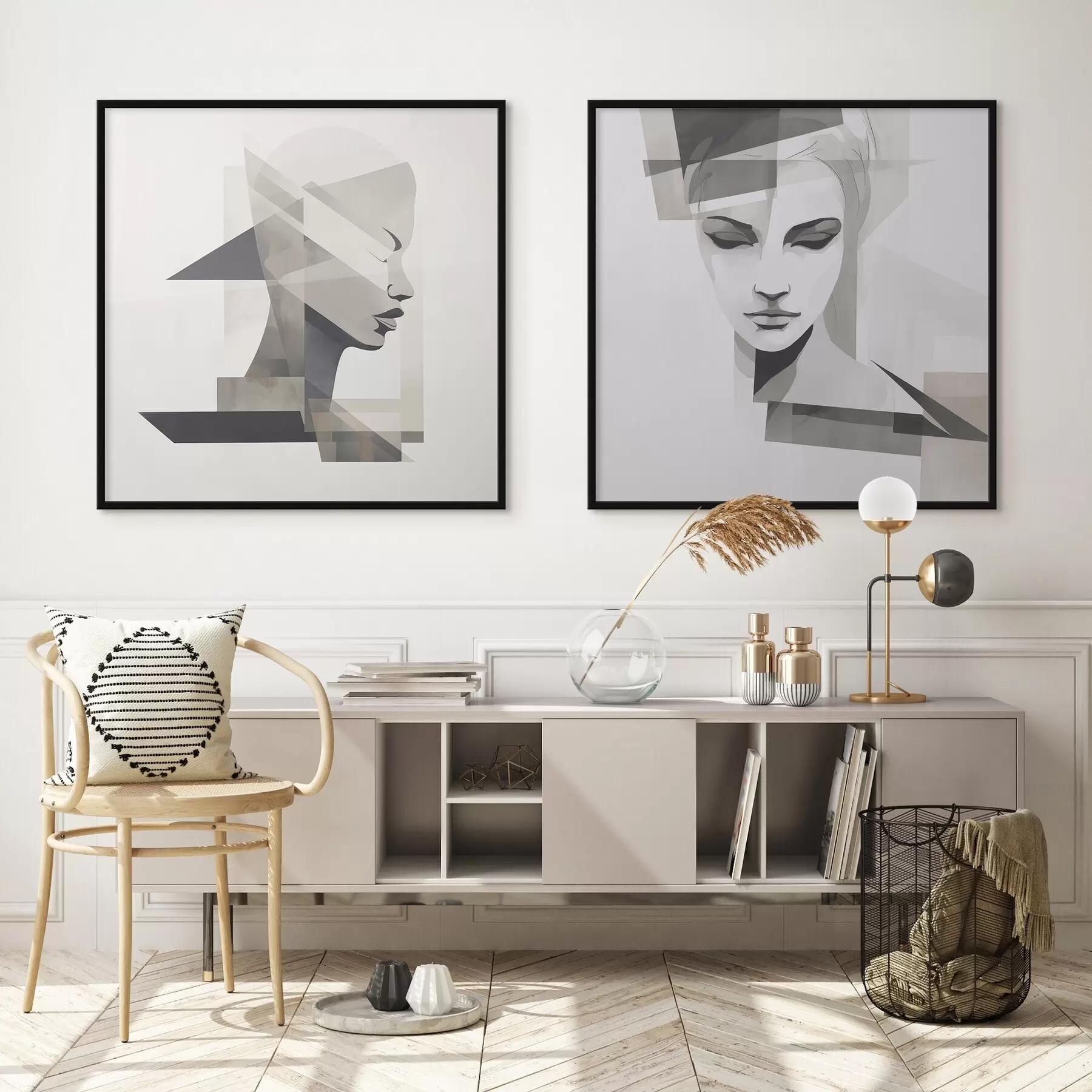 Fototapete Abstraktes Porträt d00753