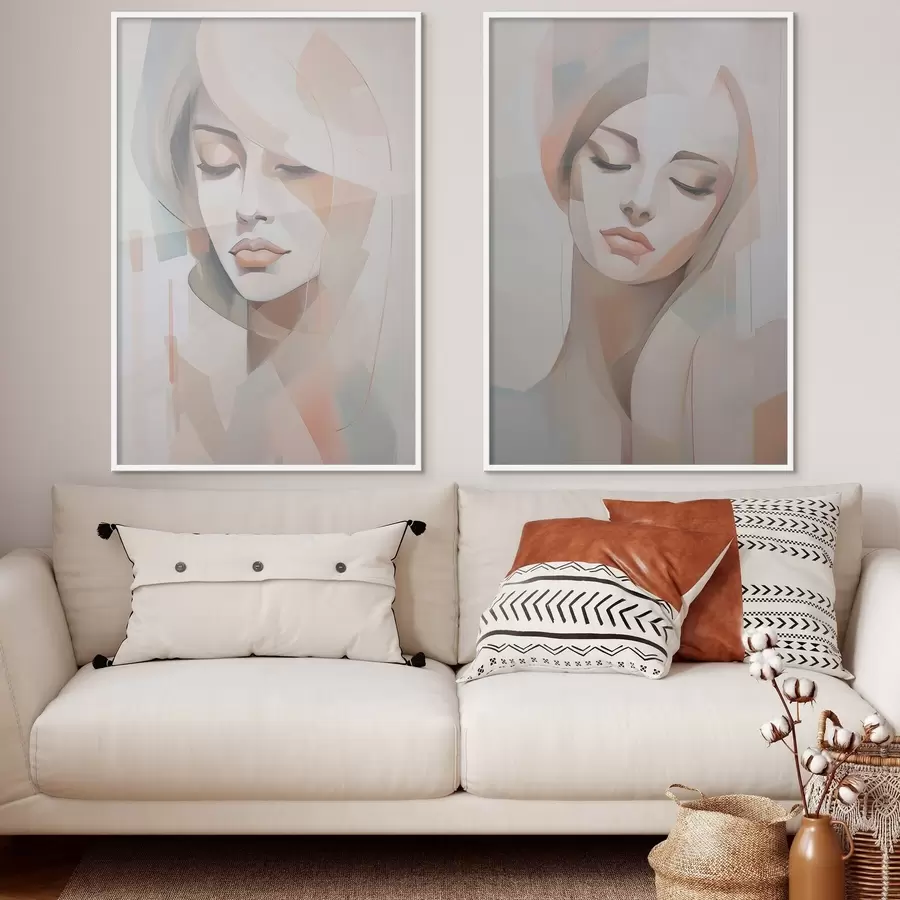 Fototapete Abstraktes Porträt eines Mädchens d00768