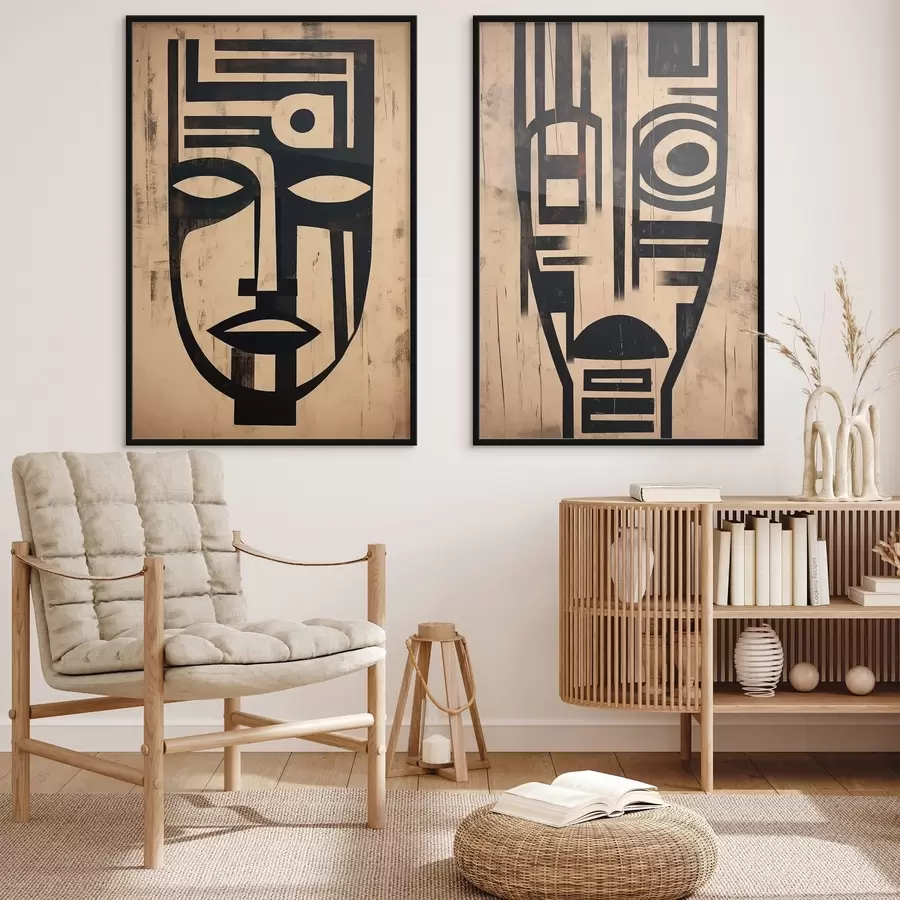 Fototapete Abstrakte Masken d00776