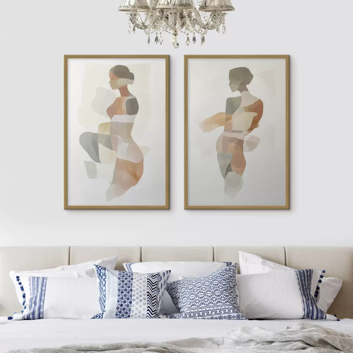 Poster Abstrakte weibliche Silhouetten d00788