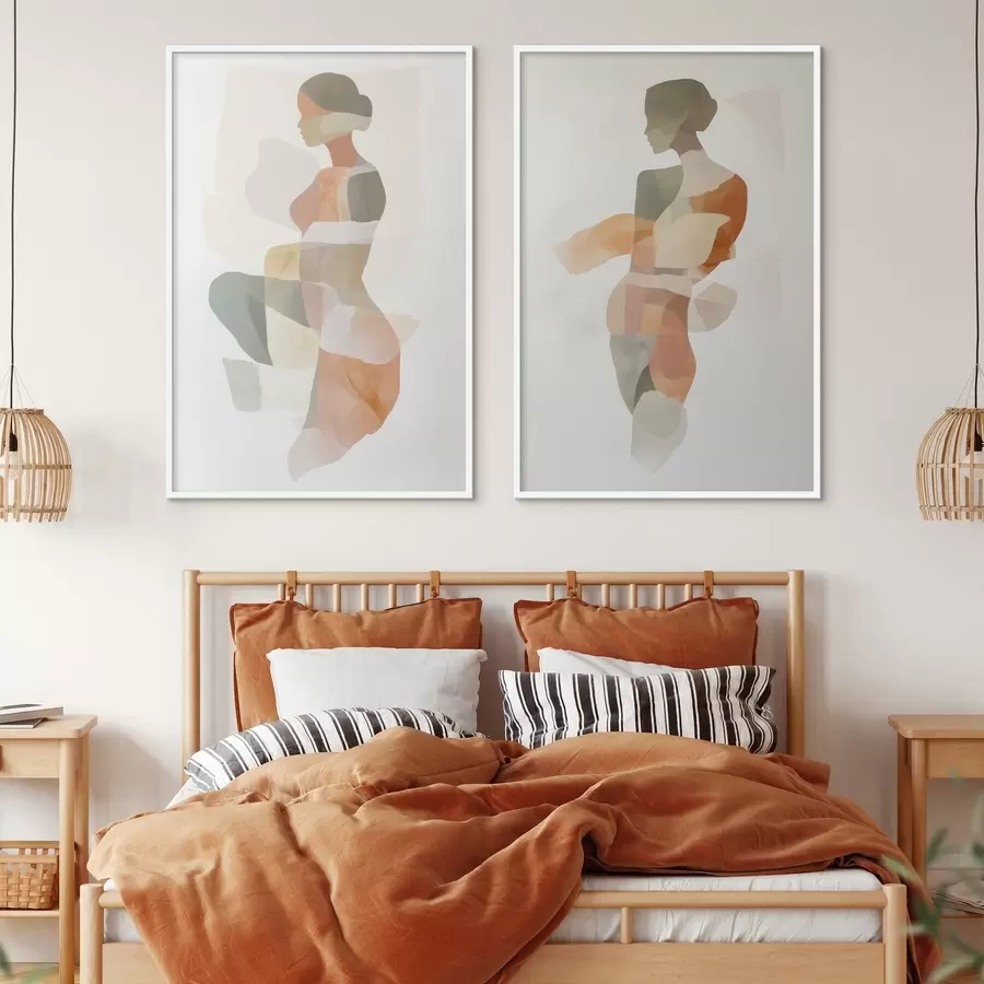 Fototapete Abstrakte weibliche Silhouetten d00788