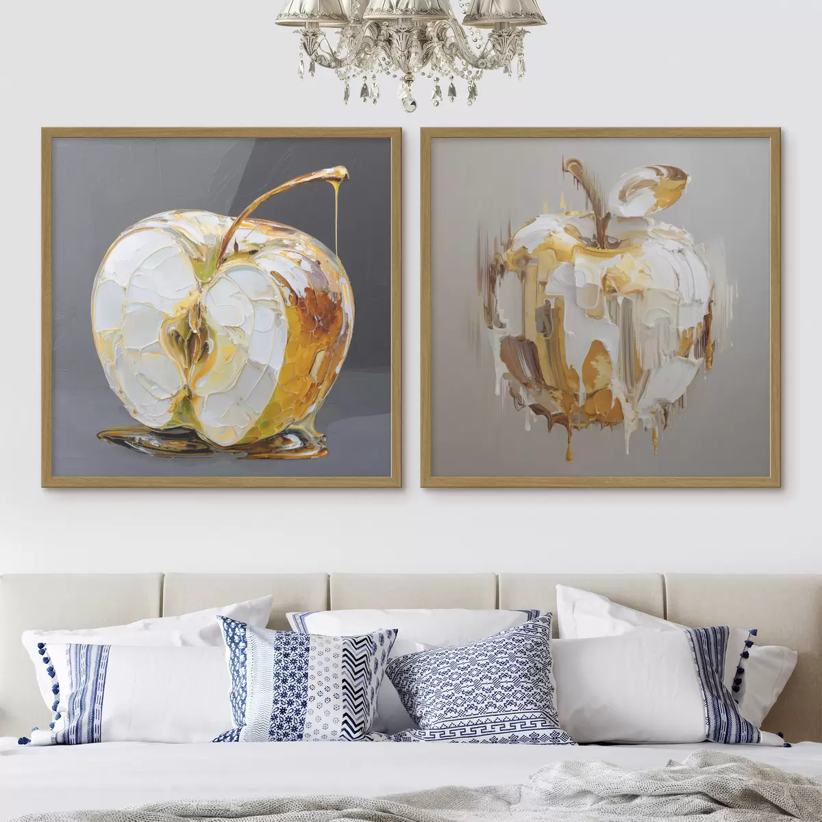 Poster Abstraktion mit Apfel in moderner Interpretation d00746