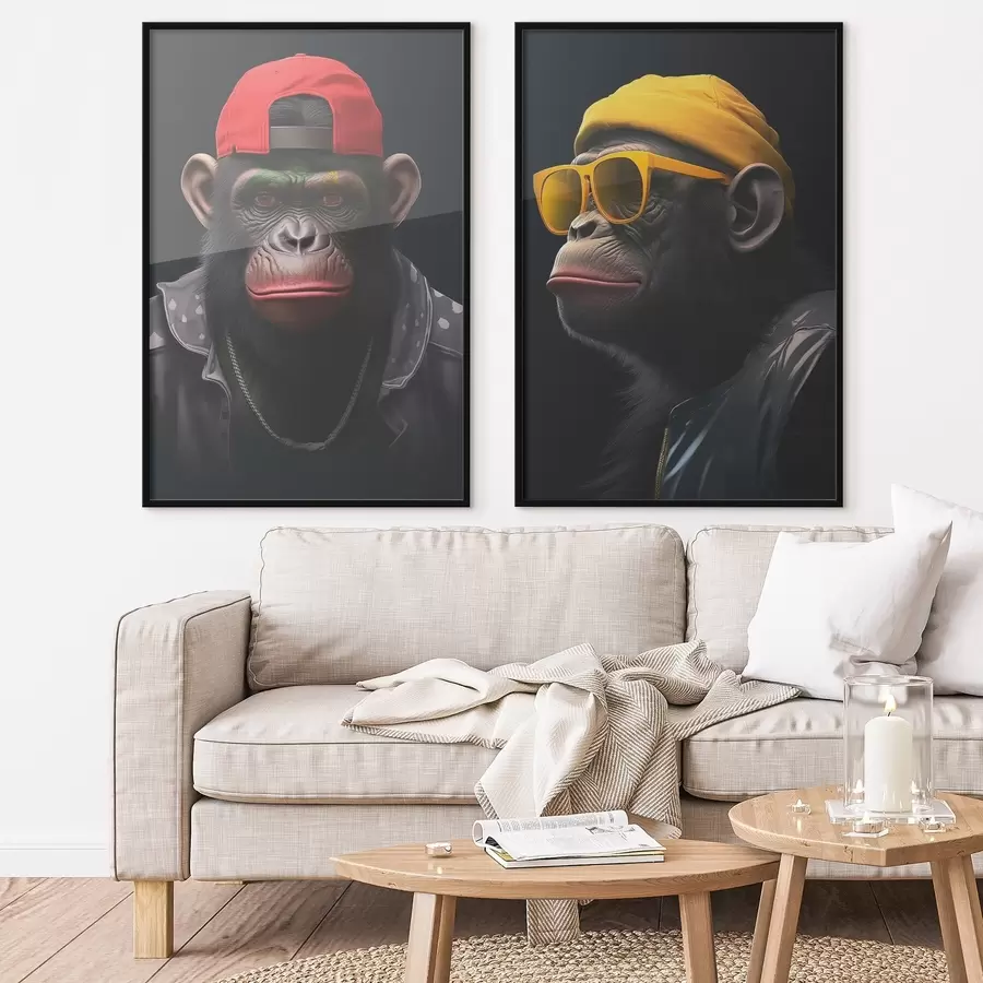 Fototapete Harmonie, drei Gesichter, leuchtende Farben d00452