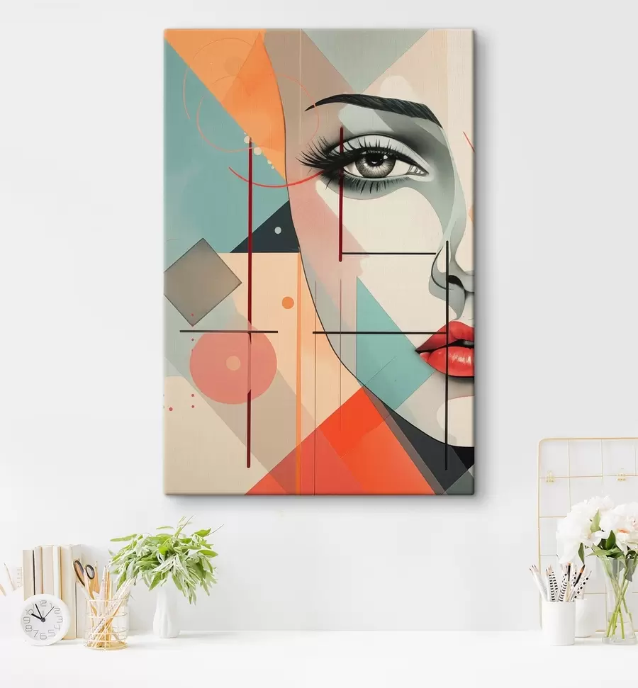 Fototapete Menschen, Gesicht, Geometrie s47447