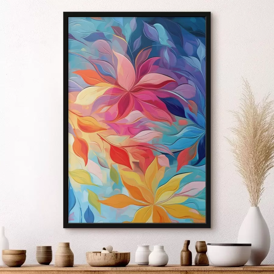 Fototapete Abstrakte Blume, Ölgemälde-Imitation f47446