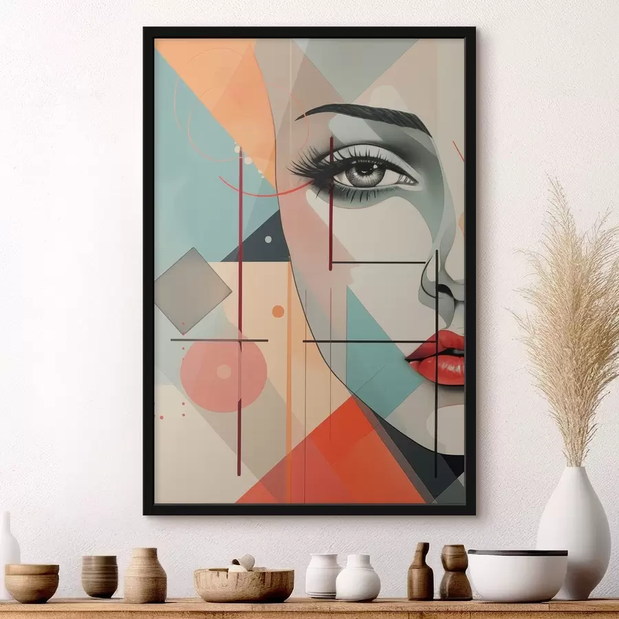 Fototapete Menschen, Gesicht, Geometrie f47447