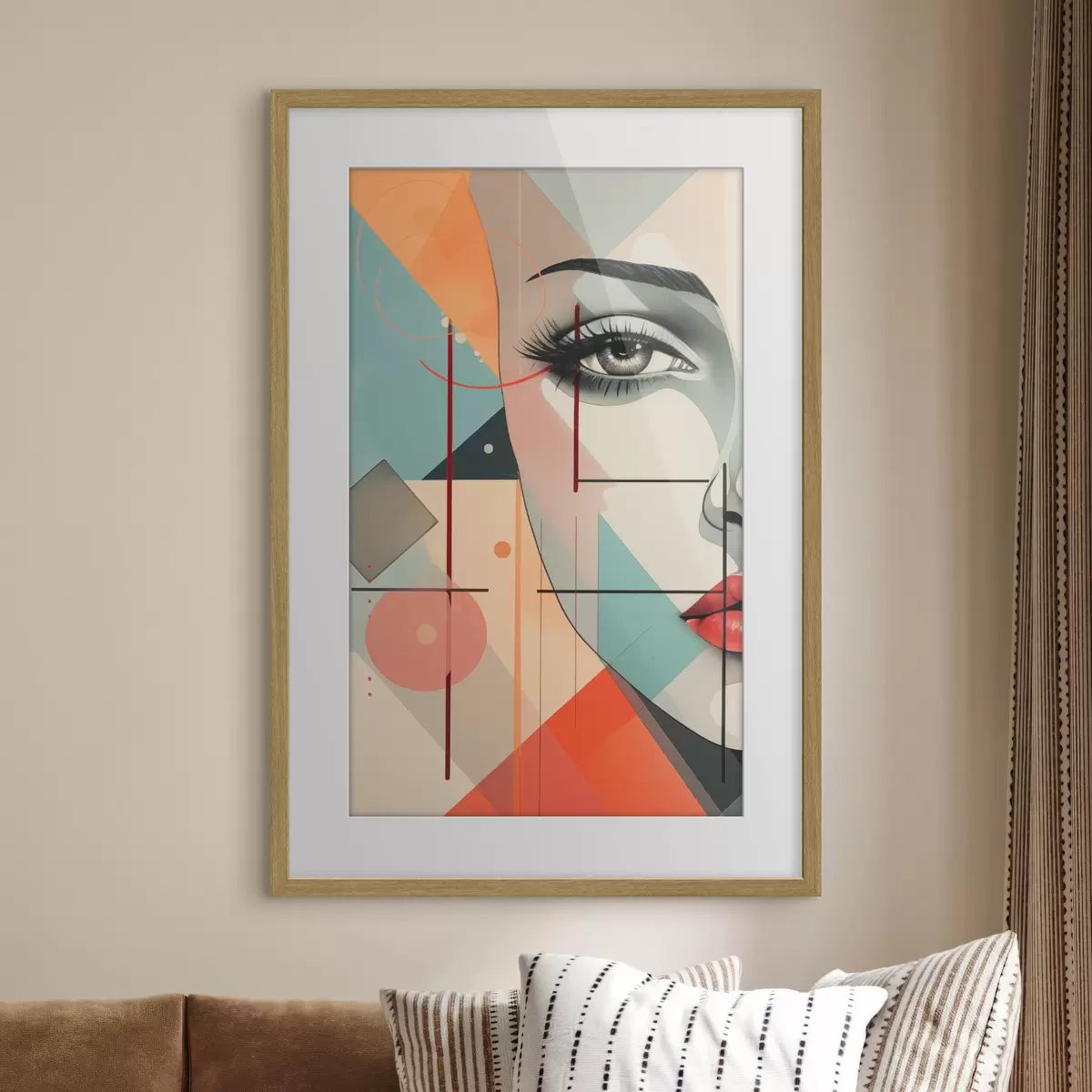 Poster Menschen, Gesicht, Geometrie f47447
