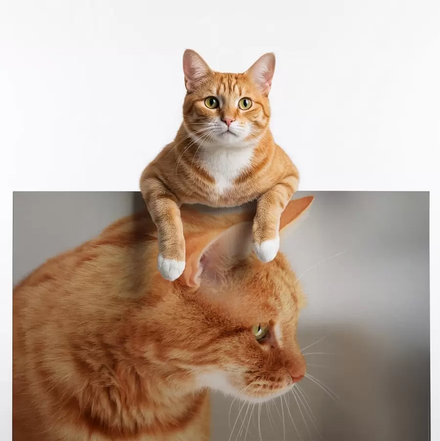 Fototapete Foto Ihrer Katze auf Leinwand s47194