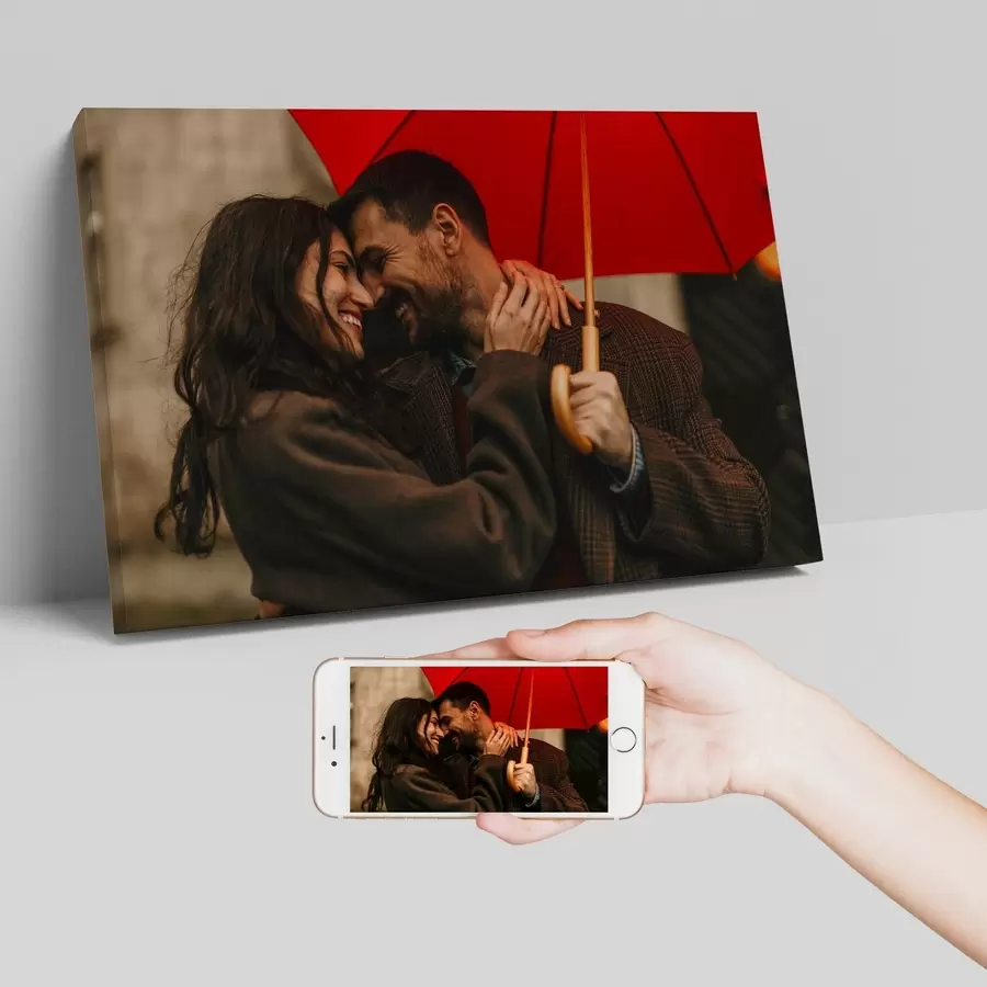 Fototapete Romantisches Geschenk für ein Paar basierend auf einem Foto s47208