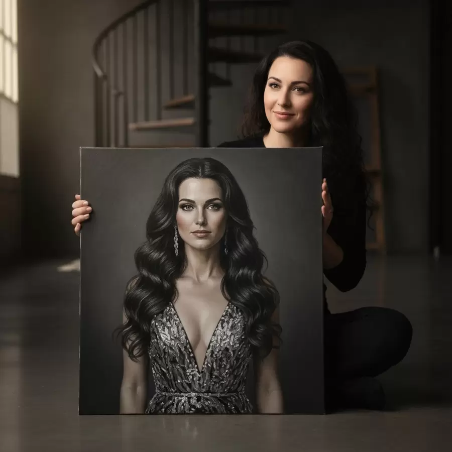 Fototapete Ein Geschenk für ein Mädchen basierend auf ihrem Foto s47192