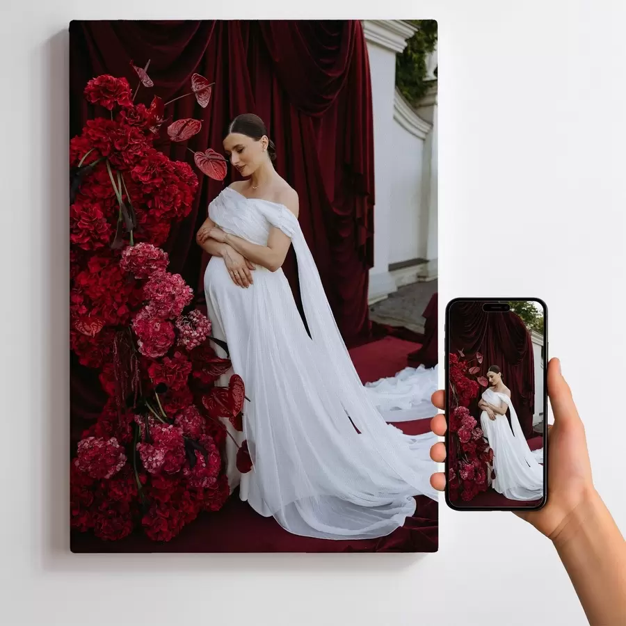 Fototapete Ein Geschenk für ein Mädchen basierend auf ihrem Foto s47201