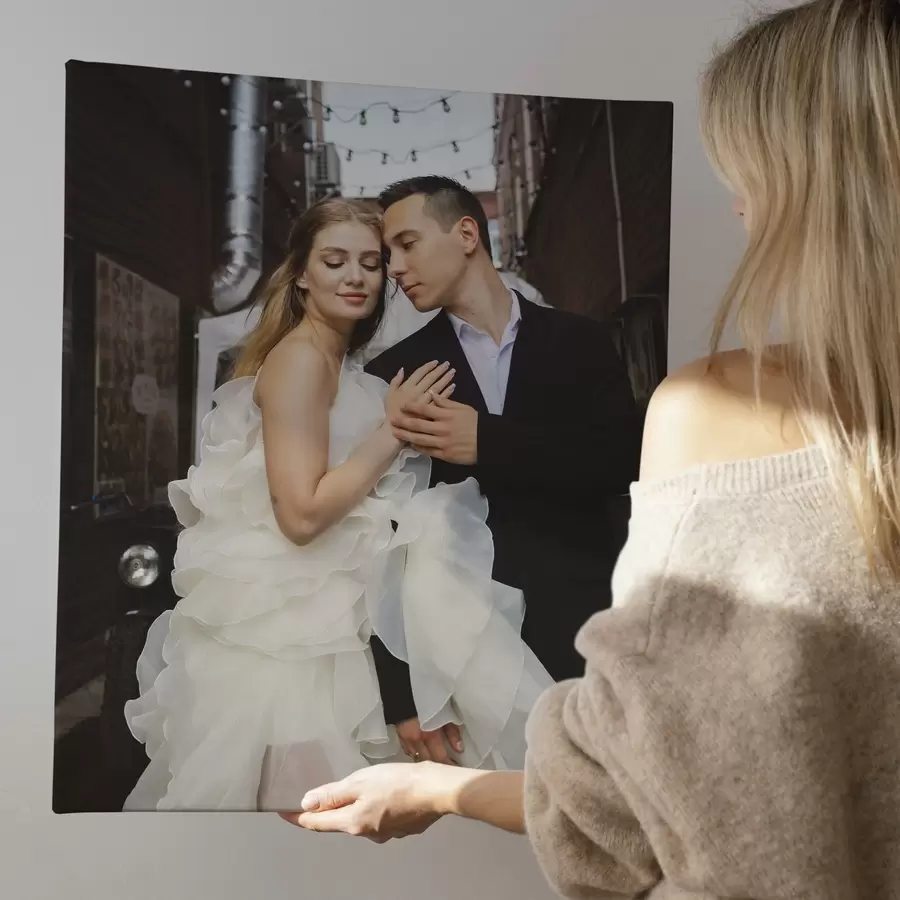 Fototapete Hochzeitsfoto auf Leinwand s47209