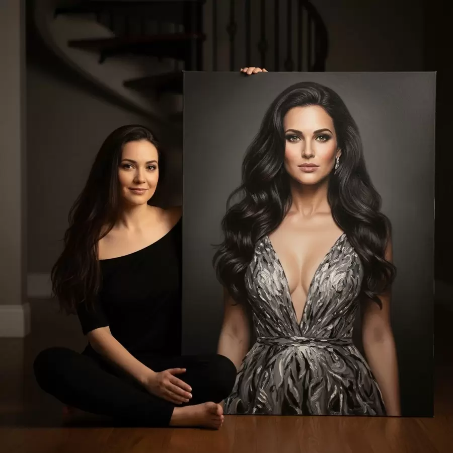 Fototapete Großes Porträt von einem Foto für die Wand s47160