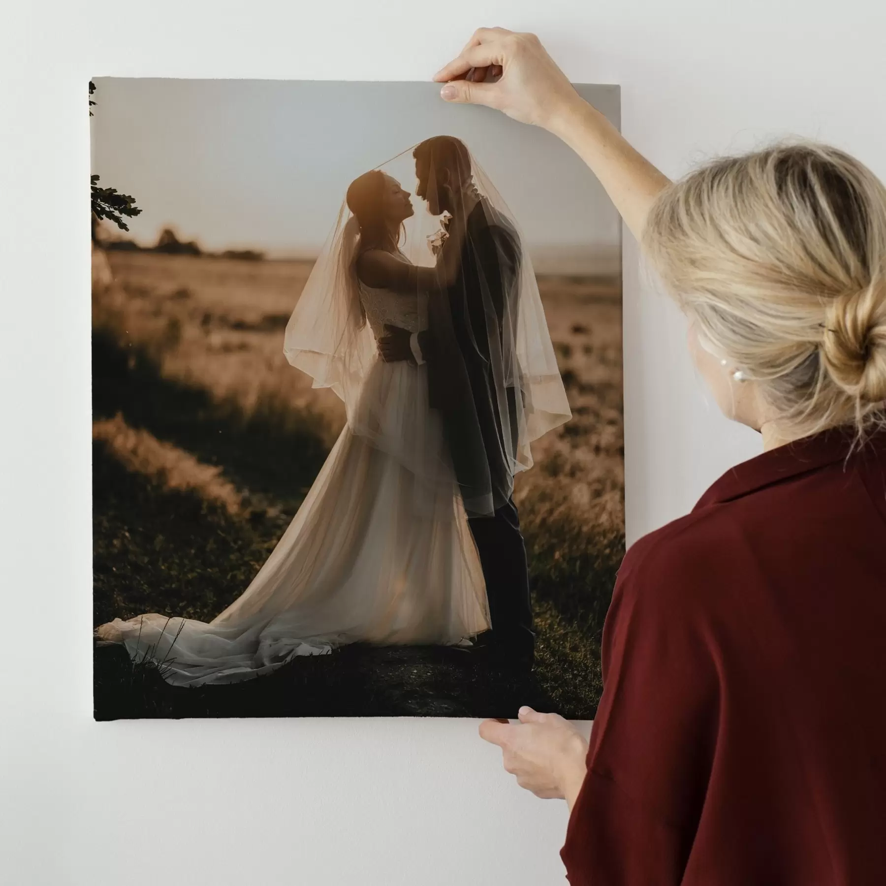 Fototapete Hochzeitsfoto auf Leinwand s47161