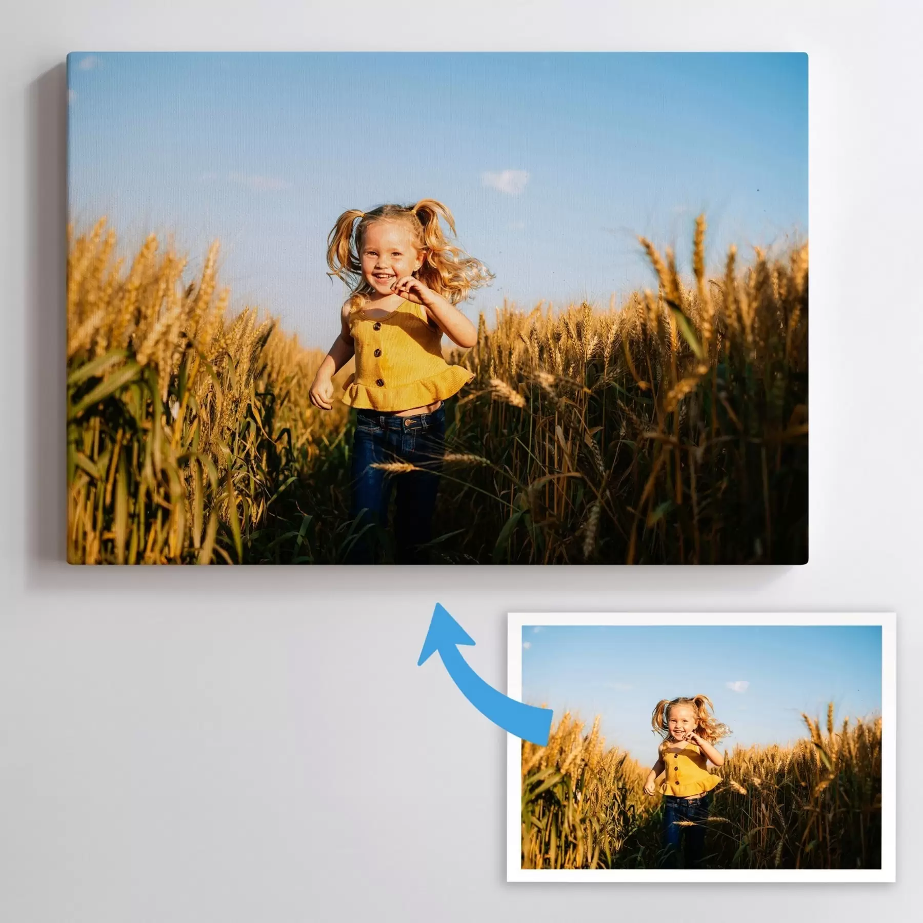 Fototapete Ein Foto Ihres Kindes auf Leinwand s47182