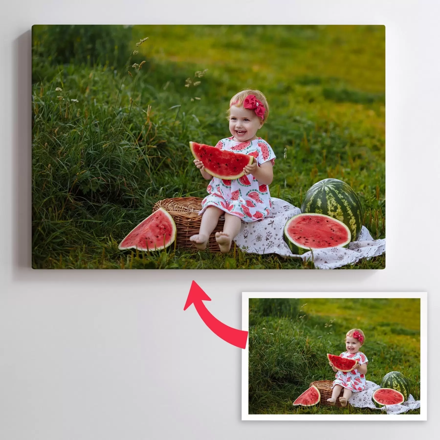 Fototapete Ein Foto Ihres Kindes auf Leinwand s47187