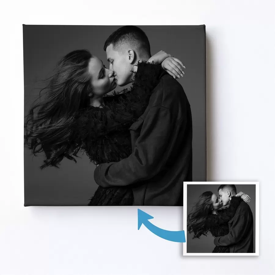 Fototapete Romantisches Geschenk für ein Paar basierend auf einem Foto s47206