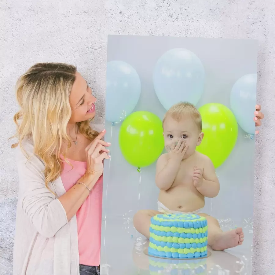 Fototapete Geburtstagsgeschenk in Form eines Gemäldes nach einem Foto s47207