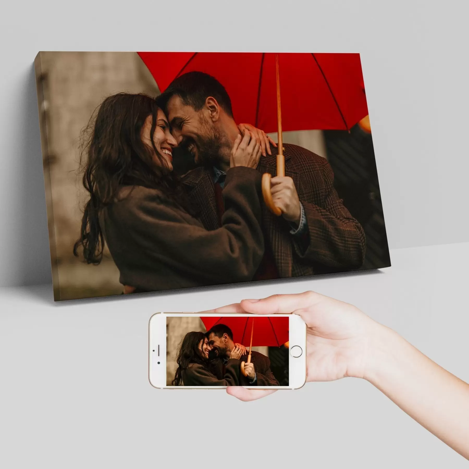 Fototapete Romantisches Geschenk für ein Paar basierend auf einem Foto s47208
